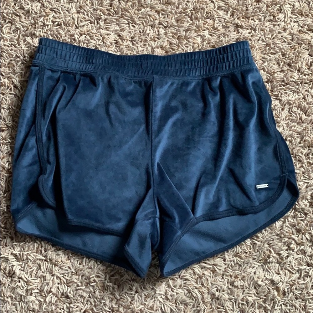 Hollister Blue Velvet Comfy Shorts